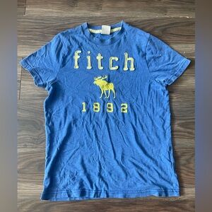 Abercrombie & Fitch Blue Tee with Yellow Appliqué